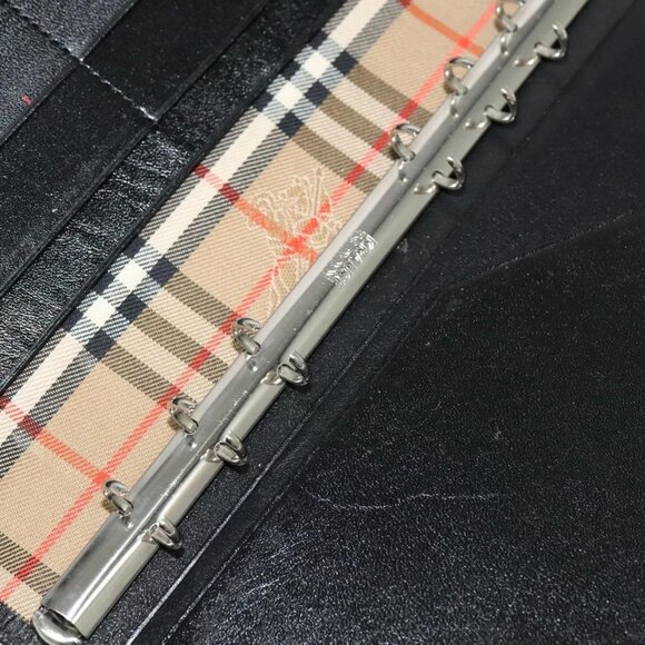 BURBERRY Day Planner Cover Leather Black Auth 108507 - Picture 14 of 16